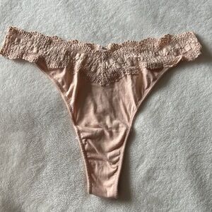 New Cosabella Lovelie Thong Plus 1X Nude Tan New With Tags